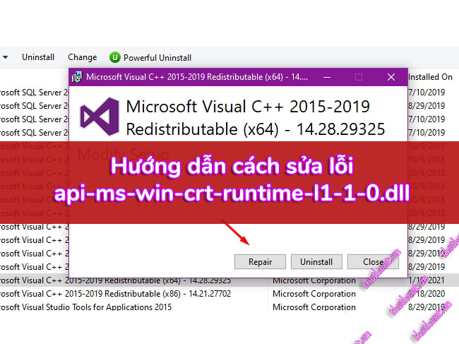 Hướng dẫn cách sửa lỗi  trên windows