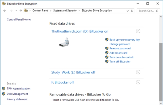 Bitlocker là gì ? Windows nào hỗ trợ Bitlocker