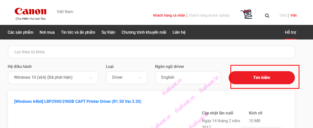 Cách cài đặt driver máy in Canon LBP 2900 trên Windows