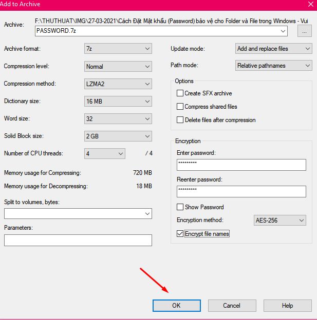 Cách Đặt Mật khẩu (Password) bảo vệ cho File, Folder trong Windows 7 8 10 4