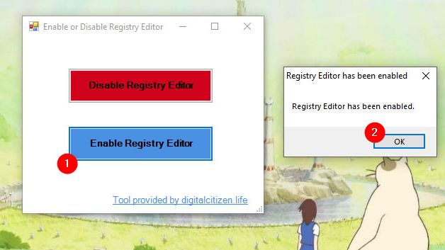 Cách sử dụng DisableRegistryEditor vô hiệu hóa Windows Registry windows 10