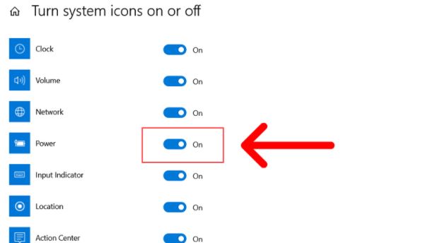 Cách sửa lỗi mất biểu tượng pin trên thanh taskbar Windows 10, 8.1, 7