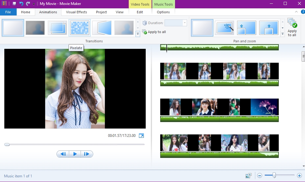 Cách tạo video từ ảnh trên Windows 10 bằng Windows Movie Maker 7