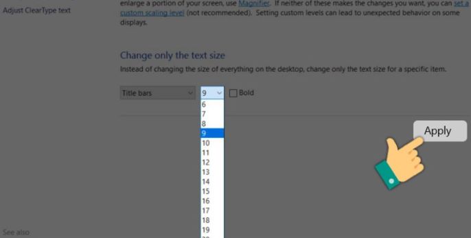 Cách thay đổi, chỉnh cỡ chữ trên màn hình Windows 10 11