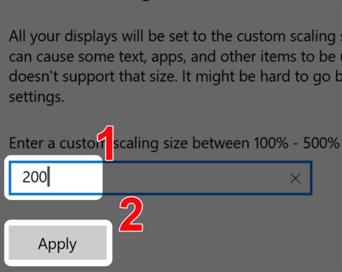 Cách thay đổi, chỉnh cỡ chữ trên màn hình Windows 10 7