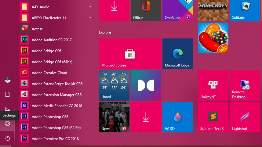 Cách thay đổi, chỉnh cỡ chữ trên màn hình Windows 10 1