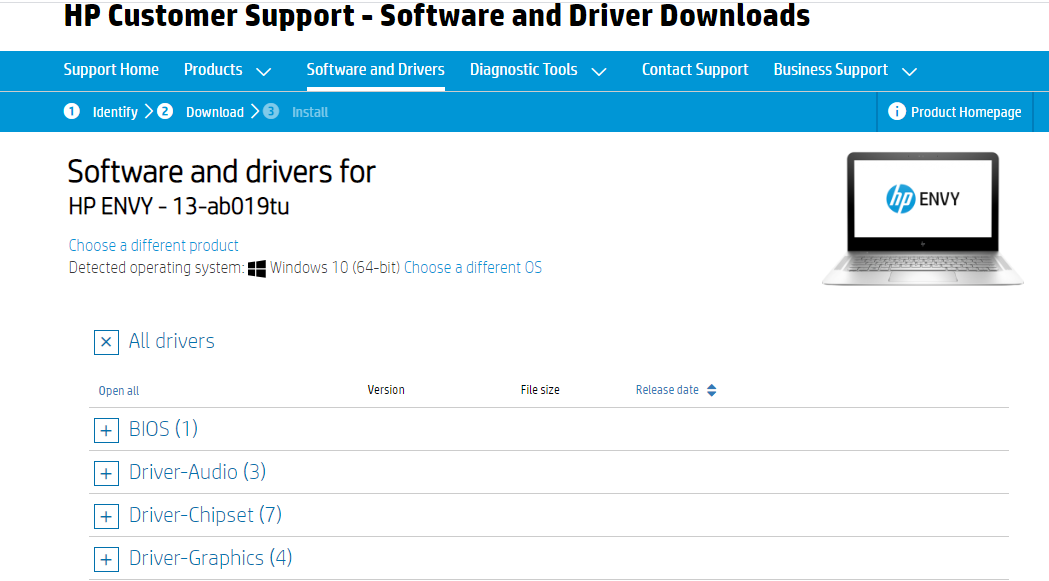 Cách tìm, download, cài đặt Driver Máy tính Laptop HP từ trang chủ HP 3