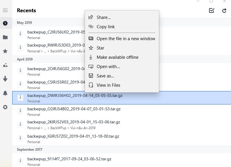 Cài đặt và sao lưu dữ liệu Dropbox trên Windows 10