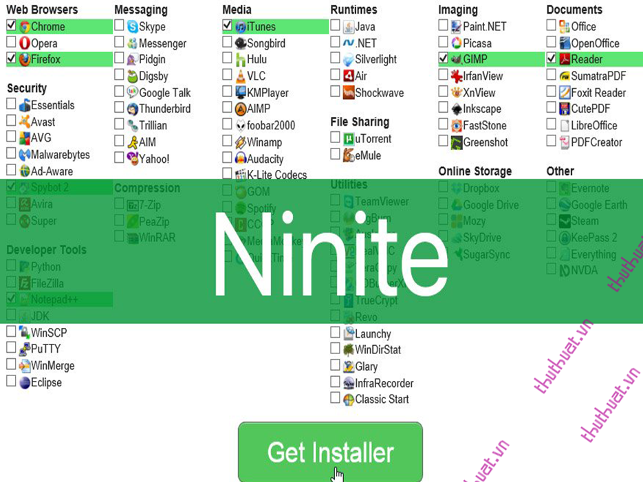 hướng dẫn cách cài phần mềm tự động bằng Ninite 1