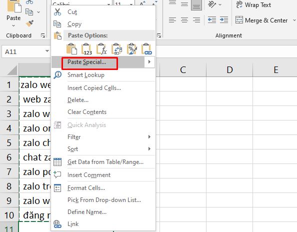 Hướng dẫn cách chuyển hàng thành cột, cột thành hàng trong Excel 19