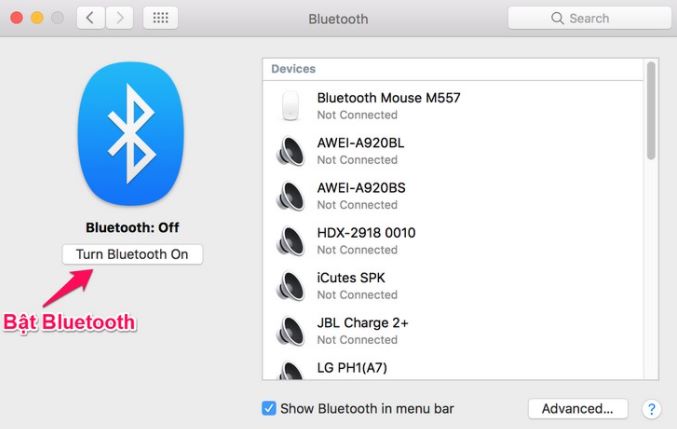 Hướng dẫn cách kết nối loa bluetooth với laptop Win 7, Win 10 và MacBook 12