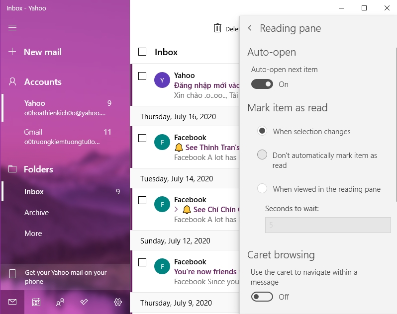 Hướng dẫn sử dụng ứng dụng Mail trên Windows 10
